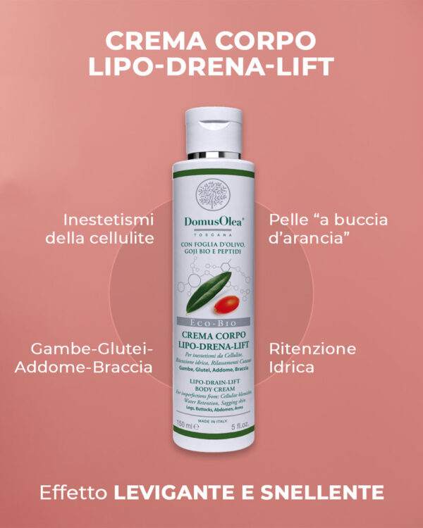 Domus Olea Toscana Crema Corpo Lipo-Drena-Lift - Zpevňující krém na tělo s drenážním účinkem 2