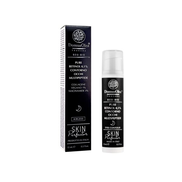Domus Olea Toscana Pure Retinol 0,1 % Contorno Occhi Multipeptide - Čistý Retinol 0,1 % multipeptidová noční péče na oční kontury