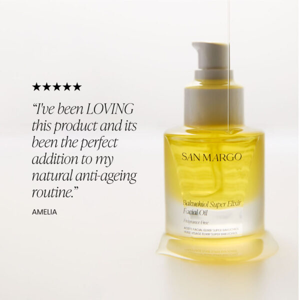 San Margo Bakuchiol Super Elixir Facial Oil Koncentrovaný anti-age pleťový elixír s 1 bakuchiolu (7)